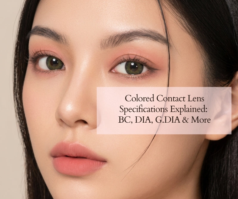 Colored Contact Lens Specifications Explained: BC, DIA, G.DIA & More