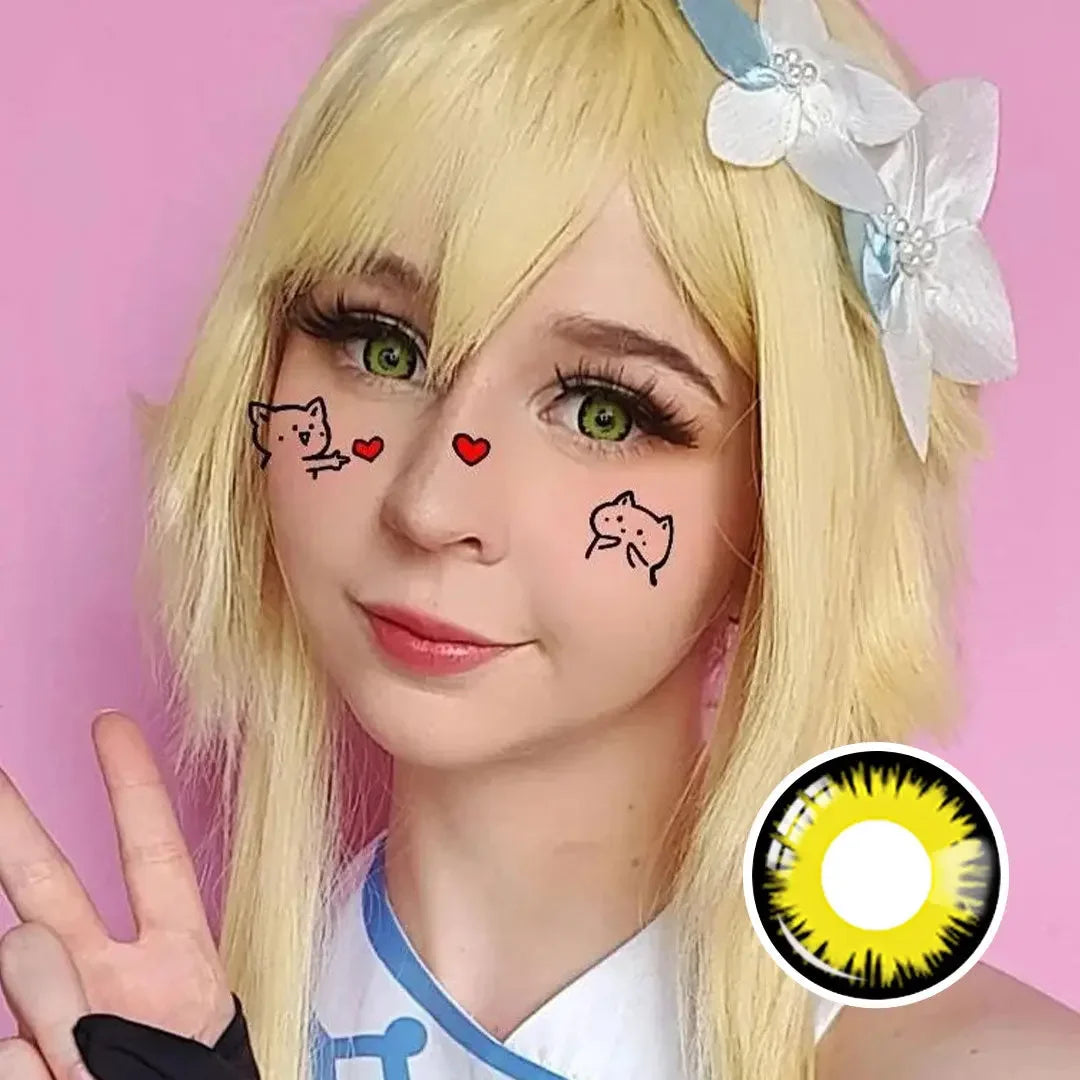 Yellow Eclipse Halloween Lens - HoneyColor