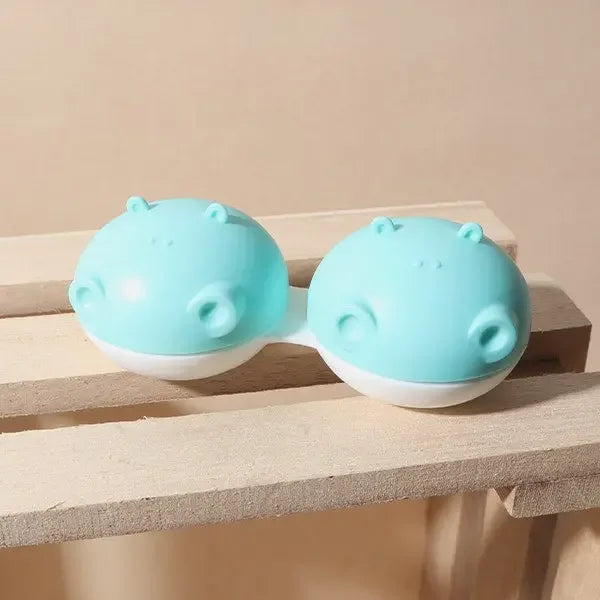 Aqua Hippo Lens Case - HoneyColor