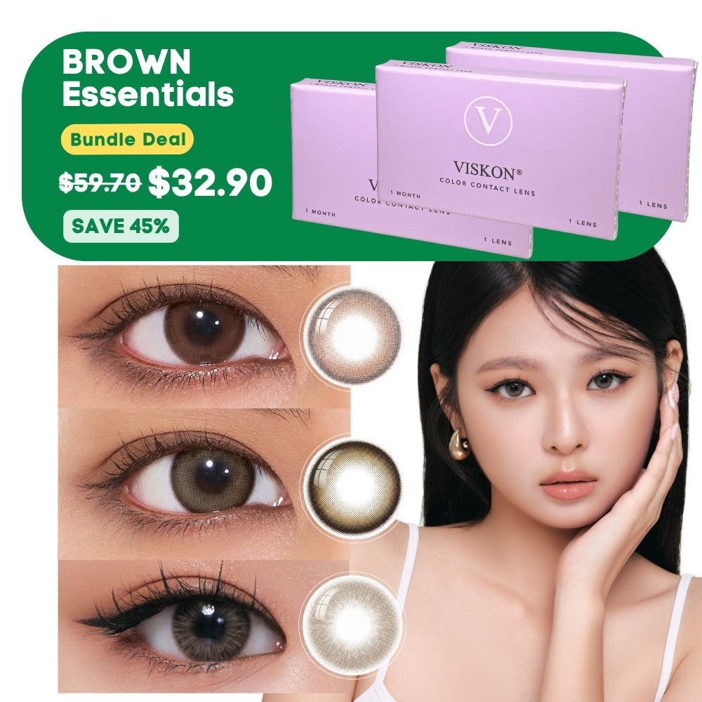 Viskon Brown Essentials Set (1-Month) | Natural Brown Contact Lenses