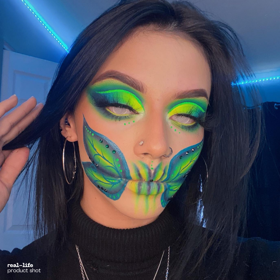 White Screen Round Mesh Halloween Lens