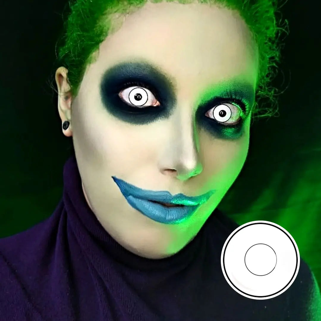 White Manson Crazy Lens for Ultimate Cosplay and Halloween Vibes!