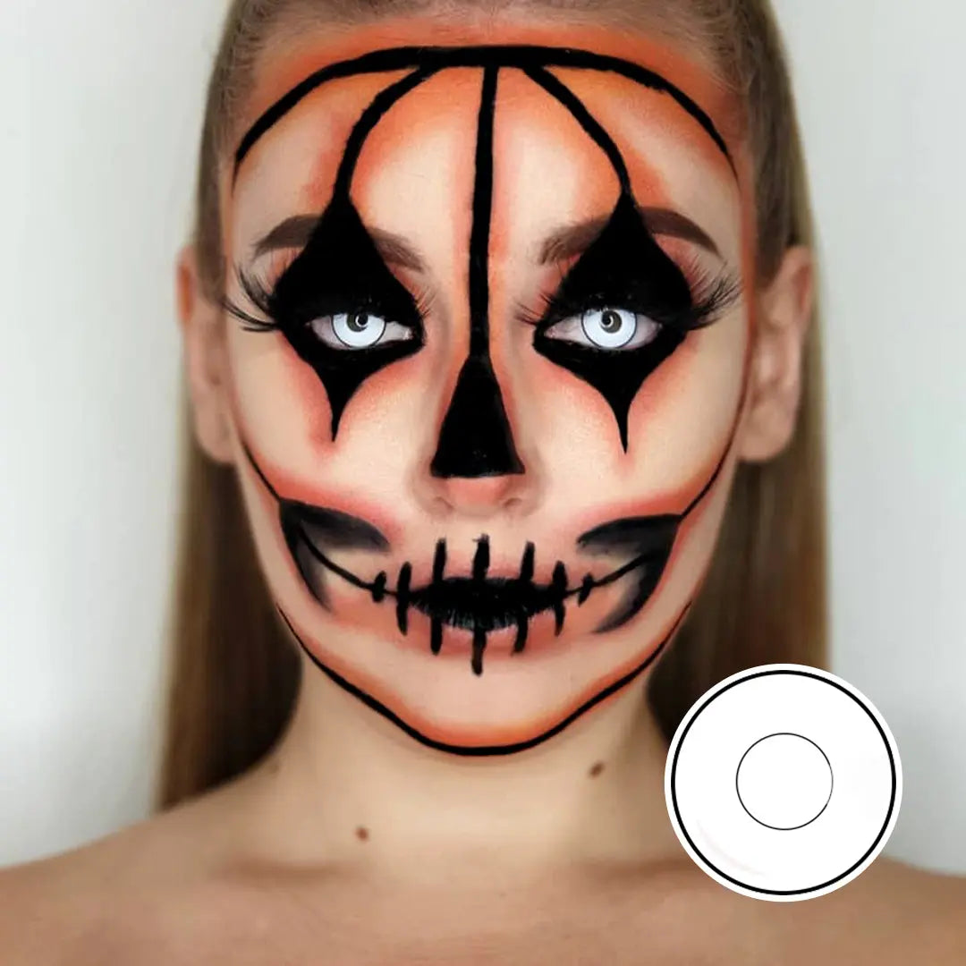 White Manson Crazy Lens for Ultimate Cosplay and Halloween Vibes!