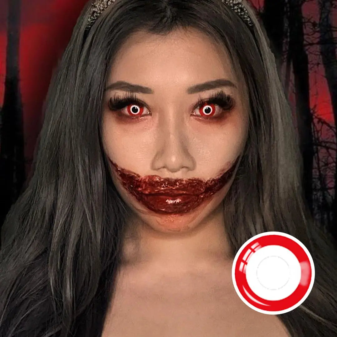 Stand Out with White Out with Red Rim Crazy Lens
