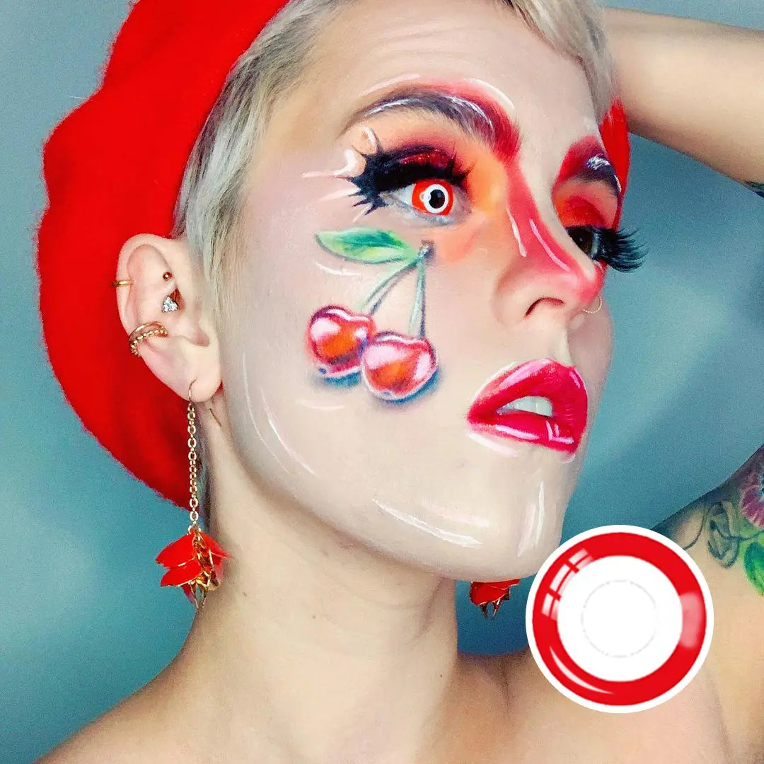 Stand Out with White Out with Red Rim Crazy Lens