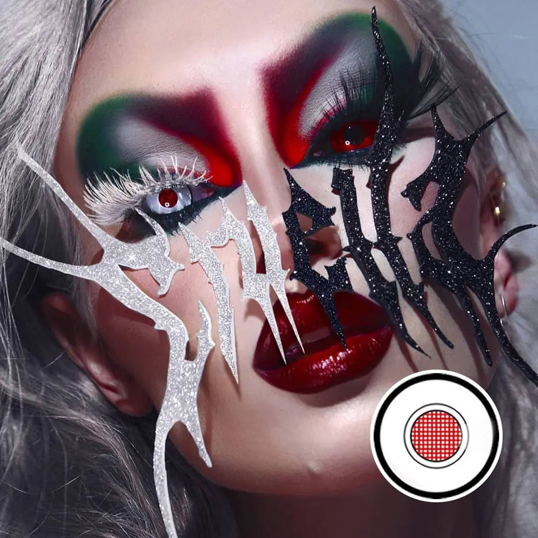 Unlock Futuristic Vision with White Robot Mesh Crazy Lens