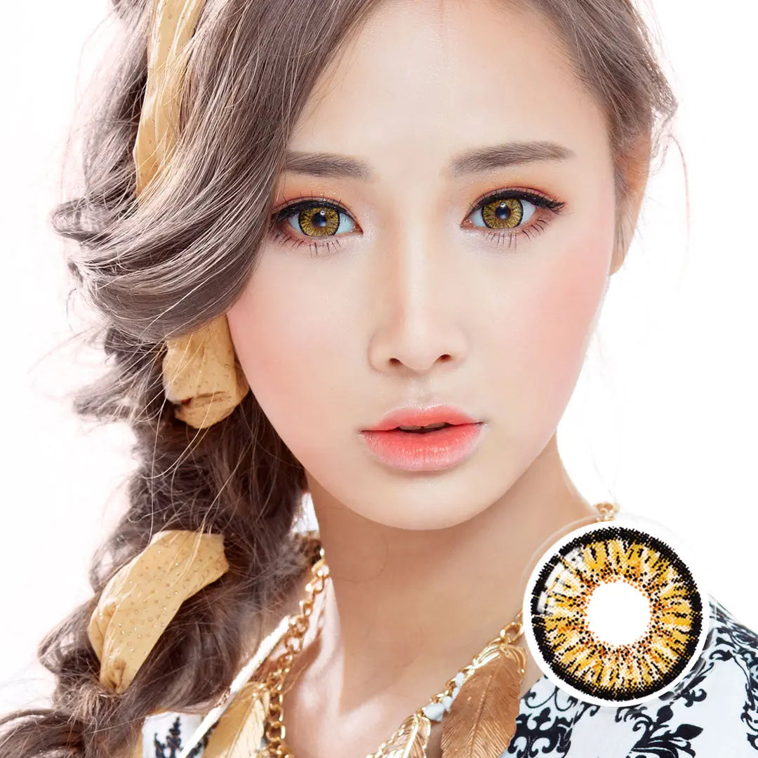 Max Elegance Gold Contacts – Yellow Cosplay & Anime Contact Lenses