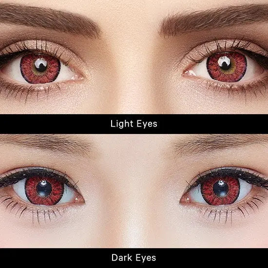 Max Elegance Red Contacts – Bold Red Lenses for Cosplay & Anime